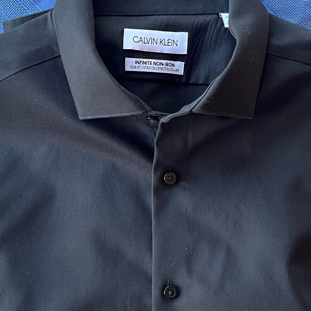 Calvin Klein Men's Dress Shirt Black